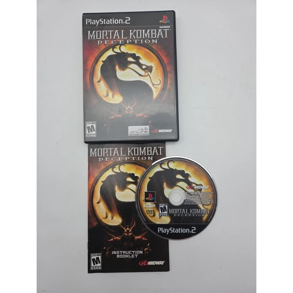 Mortal Kombat Deception Sony PlayStation 2 Video Game with Complete Manual